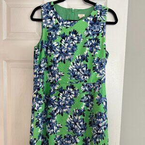 J. Crew Factory Size 12 Green Floral Dress